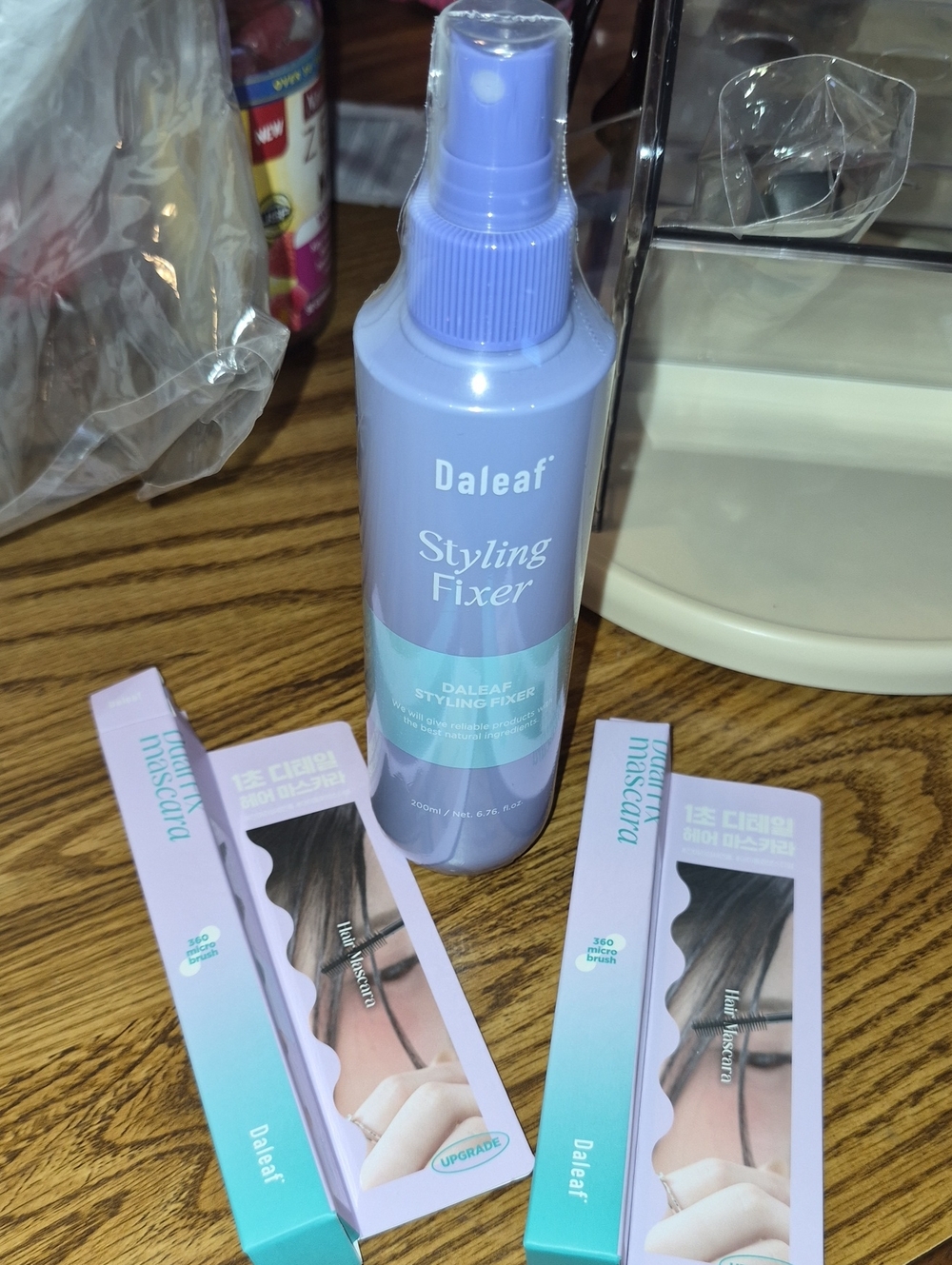 Purple Styling Fixer Spray - Lightweight Hair Hold Hair Mascara Nwt